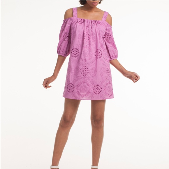 trina turk cold shoulder dress